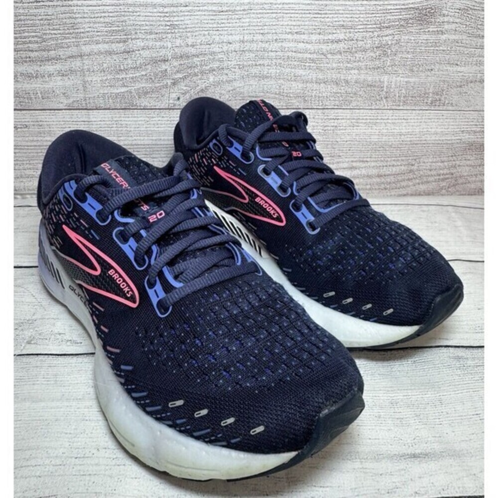 Brooks Glycerin GTS 20 Blue Pink Womens US Size 8 1203701B460 Running Shoes